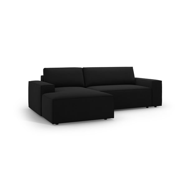 Černá rozkládací rohová pohovka (levý roh) Jodie – Micadoni Home-image-2