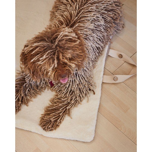 Hnědá deka pro domácí mazlíčky 60x80 cm Toby - Kave Home-image-1