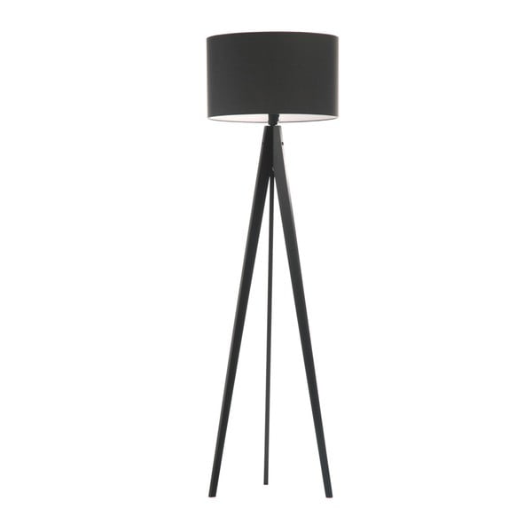 Černá stojací lampa 4room Artist, černá lakovaná bříza, 150 cm