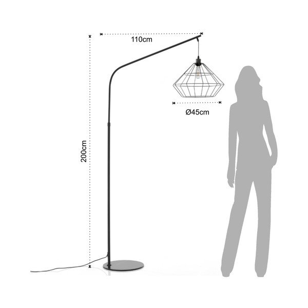 Černá stojací lampa Tomasucci Diamond-image-3