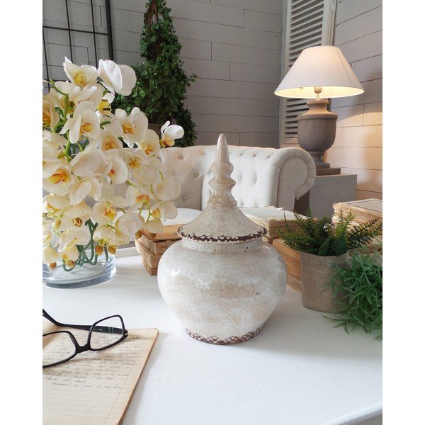 Dóza Ceramic White Antique