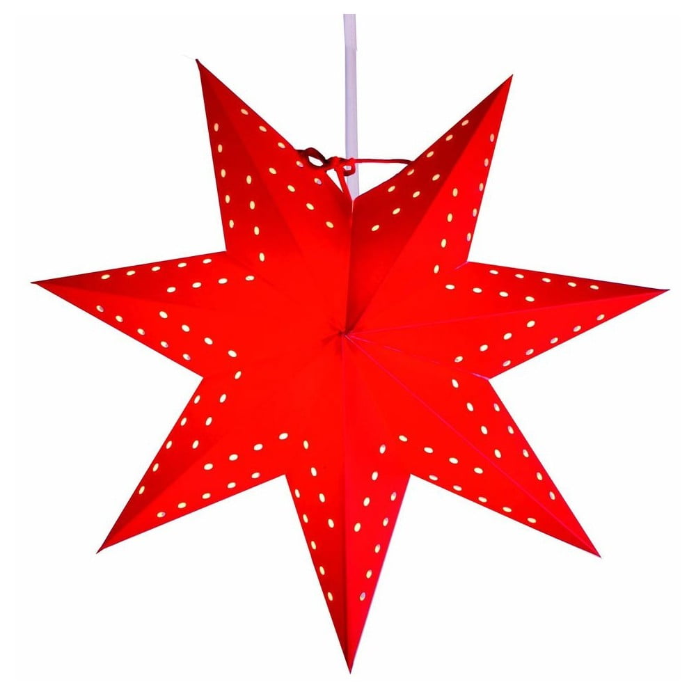 Závěsná svítící hvězda Bobo Red, 34 cm