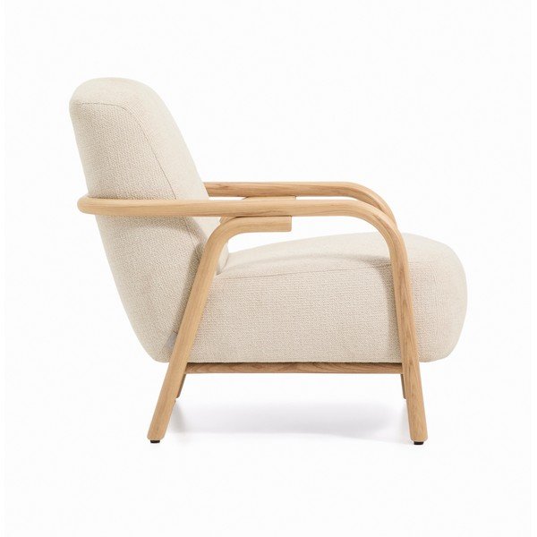 Béžové žinylkové křeslo Sylo – Kave Home-image-3