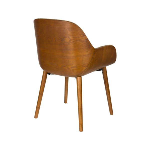 Zelené čalouněné jídelní křeslo s područkami Taylor – Dutchbone-image-4