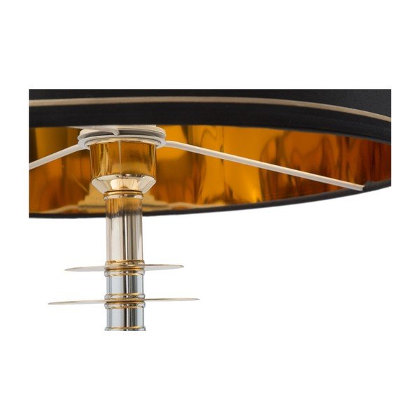 Černá stojací lampa s konstrukcí ve zlaté barvě Mauro Ferretti Terra-image-3
