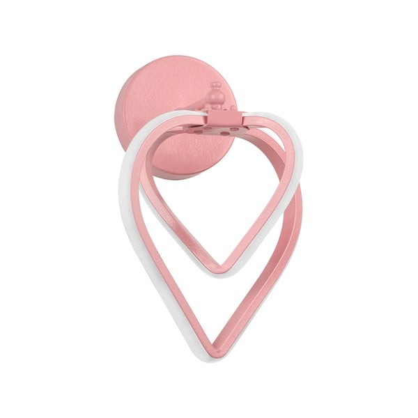 Růžové kovové LED nástěnné svítidlo Sevinc – Squid Lighting