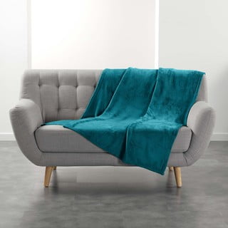 Modrá deka z mikroflanelu 125x150 cm Flanou – douceur d'intérieur