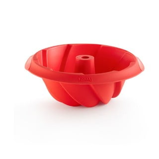 Červená silikonová forma na bábovku Lékué, ⌀ 20 cm