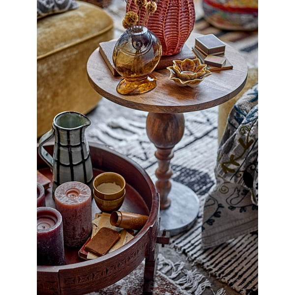 Béžovo-tmavě hnědý taburet Paloma – Bloomingville-image-3