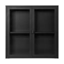 Černá kovová závěsná vitrína 80x80 cm Brisbane – House Nordic