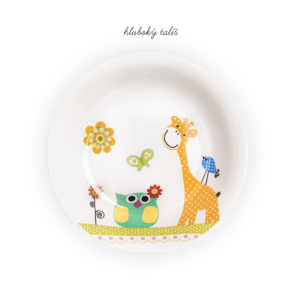 3dílný dětský porcelánový jídelní set Orion Giraffe-image-2