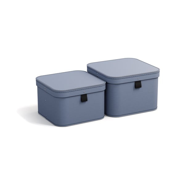 Kartonové úložné boxy s víkem v sadě 2 ks Ludvig – Bigso Box of Sweden