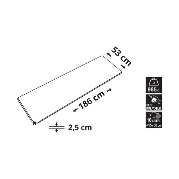 Tmavě modrá samonafukovací karimatka Cattara-image-4