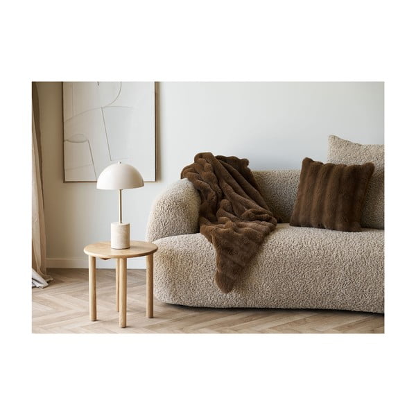 Hnědá deka z umělé kožešiny 130x180 cm Galena – House Nordic-image-1