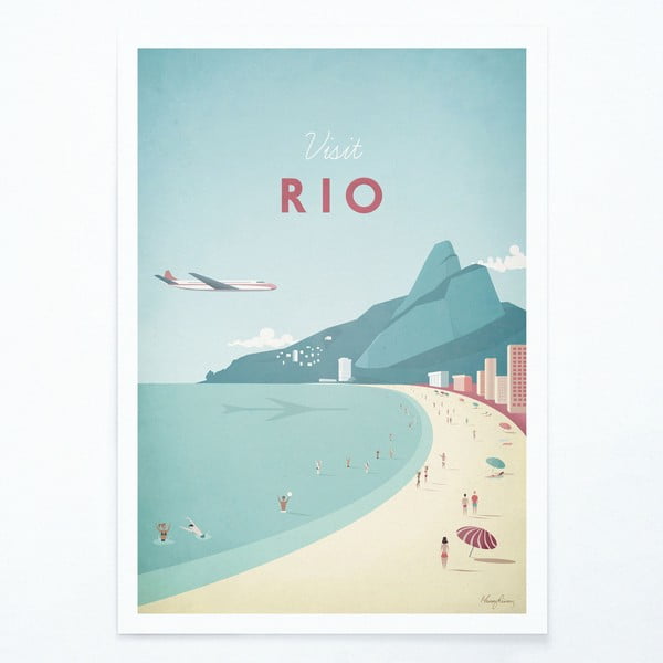 Plakát Travelposter Rio, A3