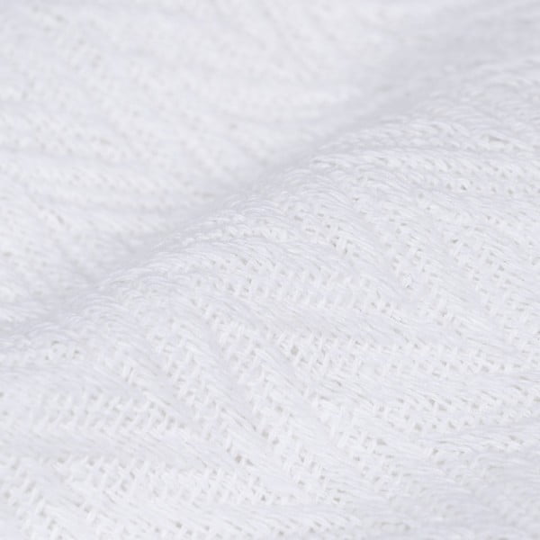 Bílý přehoz z recyklované bavlny 260x280 cm Spike – Ixia-image-2