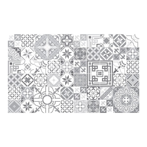 Sada 60 nástěnných samolepek Ambiance Vintage Design Shade of Gray, 10 x 10 cm-image-2