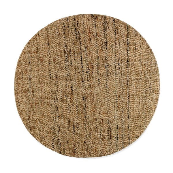 Jutový kulatý koberec v přírodní barvě ø 180 cm Theo – Geese