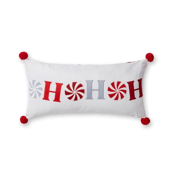 Sametový dekorační polštář s vánočním motivem 60x30 cm Ho Ho Ho – Catherine Lansfield