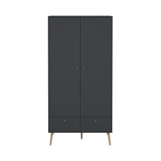Antracitová šatní skříň 99x200 cm Bodo – Tvilum