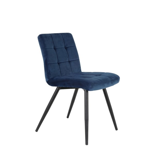 Tmavě modrá sametová jídelní židle Olive – Light & Living