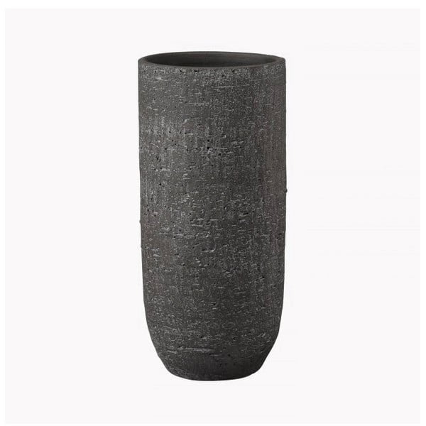 Tmavě hnědá keramická váza Big pots Portland, výška 50 cm