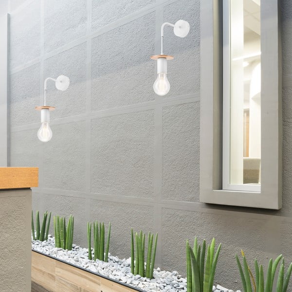 Bílé nástěnné svítidlo Angelina – LAMKUR-image-1