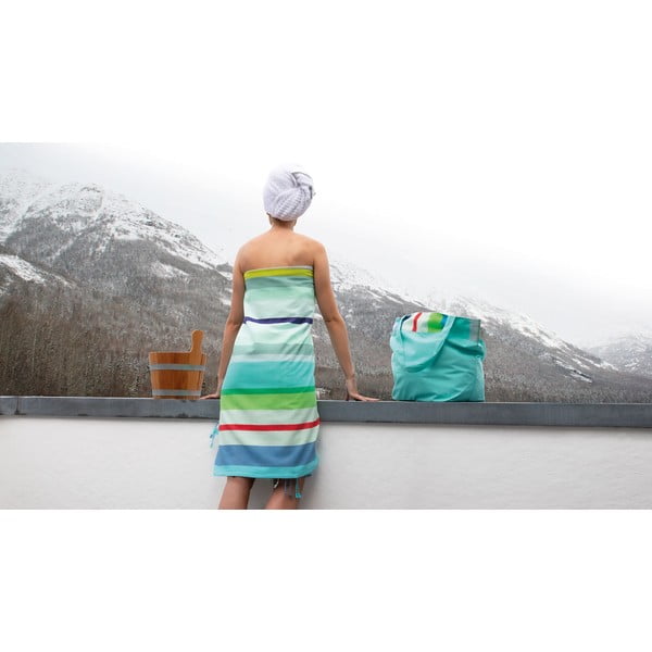 Světle modrá bavlněná plážová taška Remember Laguna-image-2