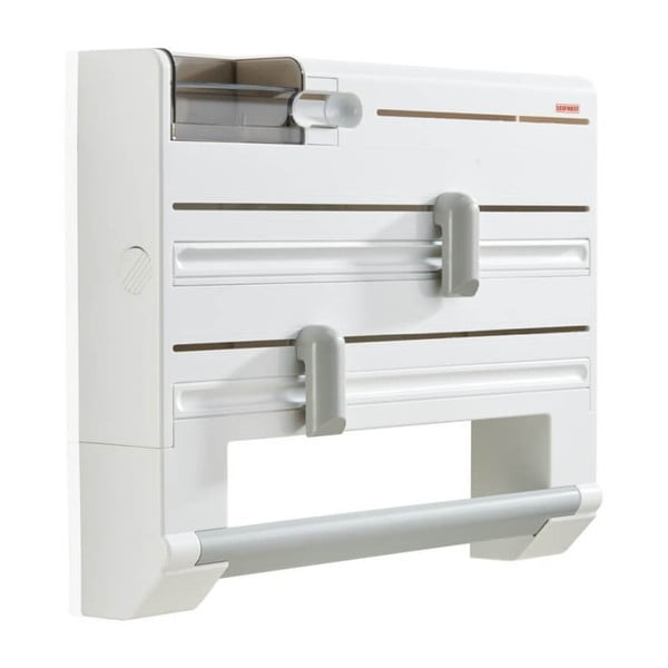 Bílý nástěnný plastový držák na fólie a papírové utěrky Parat – LEIFHEIT