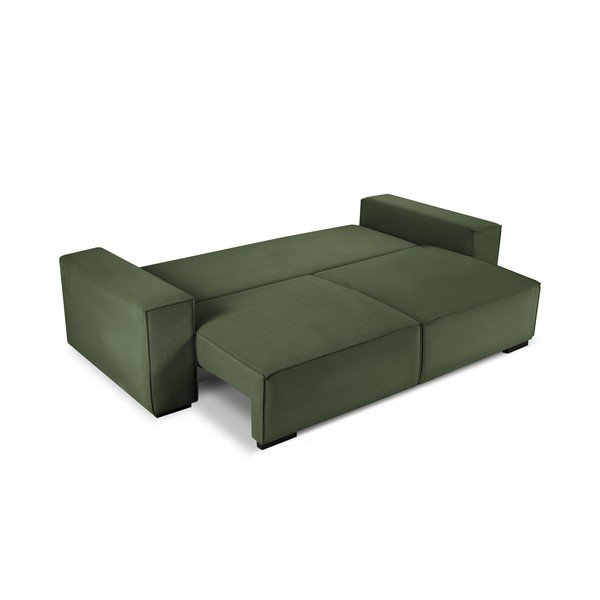 Zelená manšestrová rozkládací pohovka Mazzini Sofas Azalea-image-3