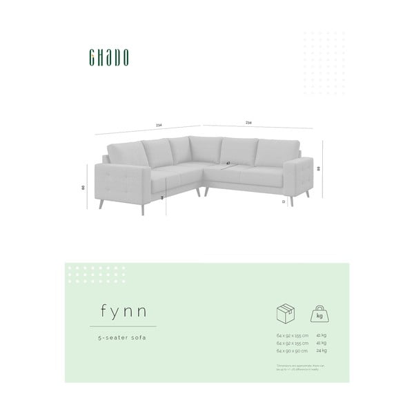 Krémová rohová pohovka (variabilní) Fynn – Ghado-image-3