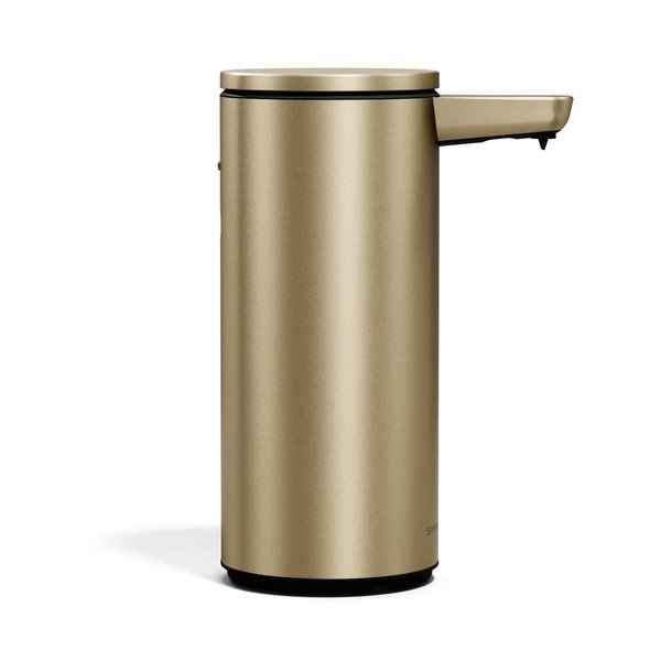 Bezdotykový ocelový dávkovač mýdla v matně zlaté barvě 266 ml – simplehuman-image-4