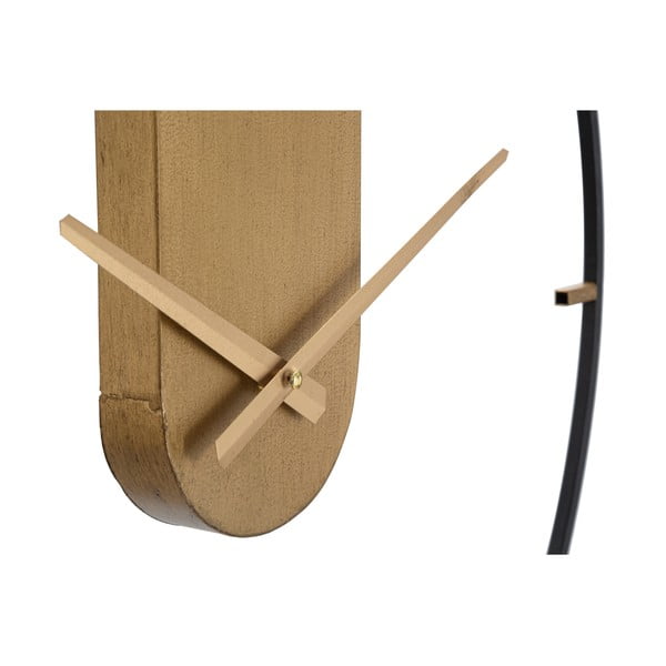 Černé nástěnné hodiny s detaily ve zlaté barvě Mauro Ferretti Goldy, ø 60 cm-image-3