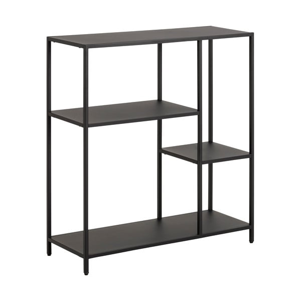 Černá kovová knihovna 80x86 cm Newcastle – Actona-image-2