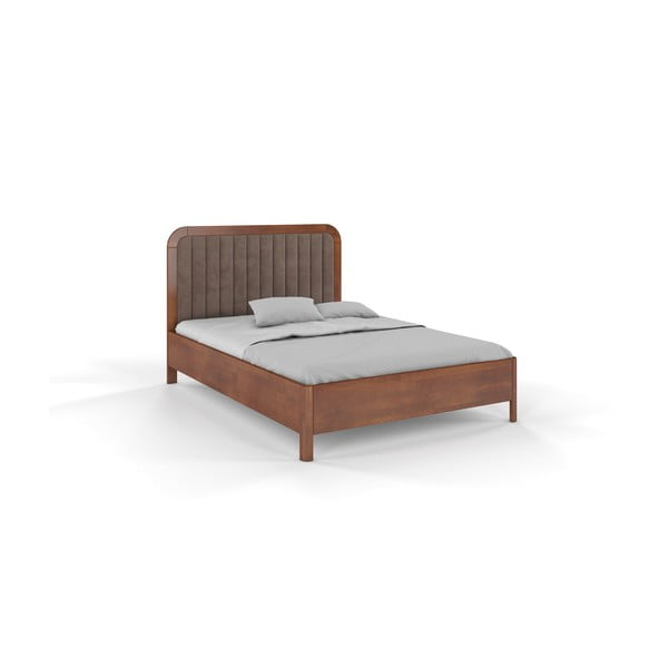 Hnědá dvoulůžková postel z bukového dřeva 160x200 cm Modena – Skandica