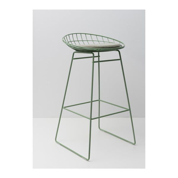 Zelená drátěná stolička s podsedákem Pastoe, 75 cm