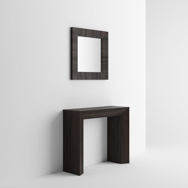 Zrcadlo v dekoru tmavého dubu MobiliFiver Giuditta, 65 x 65 cm-image-1