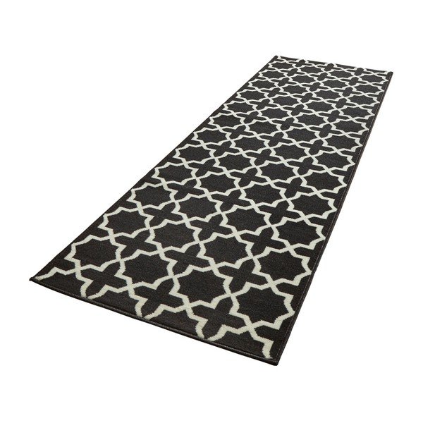 Černo-bílý běhoun Hanse Home Basic Glam, 80 x 200 cm-image-2