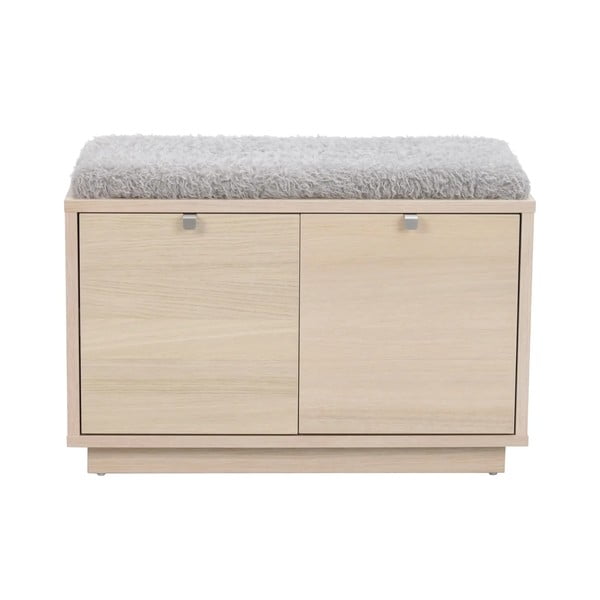 Botník v dekoru dubu s lavicí v šedo-přírodní barvě Confetti – Rowico-image-2