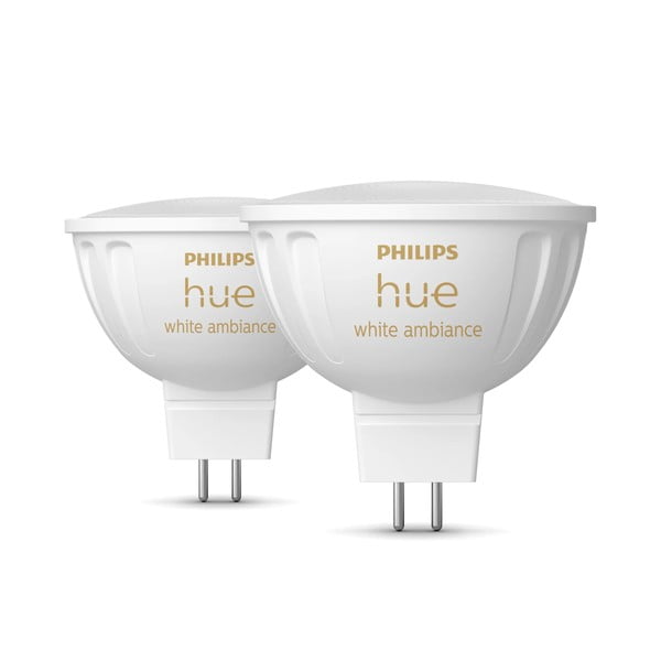 Smart žárovky v sadě 2 ks GU 5,3, 5 W White ambiance – Philips Hue