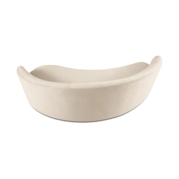 Béžová sametová asymetrická pohovka Mazzini Sofas Debbie, pravá-image-3