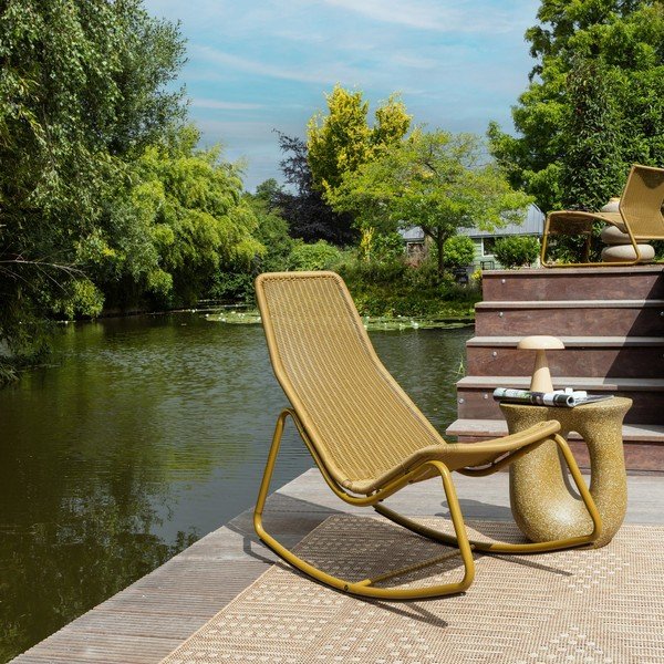 Okrově žluté z umělého ratanu zahradní křeslo Tom – WOOOD-image-1