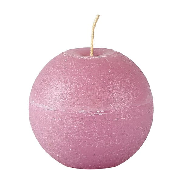 Pudrově růžová svíčka KJ Collection Ball, ⌀ 8 x 7,5 cm
