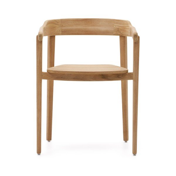 Dřevěná zahradní židle v přírodní barvě Icaro – Kave Home-image-2