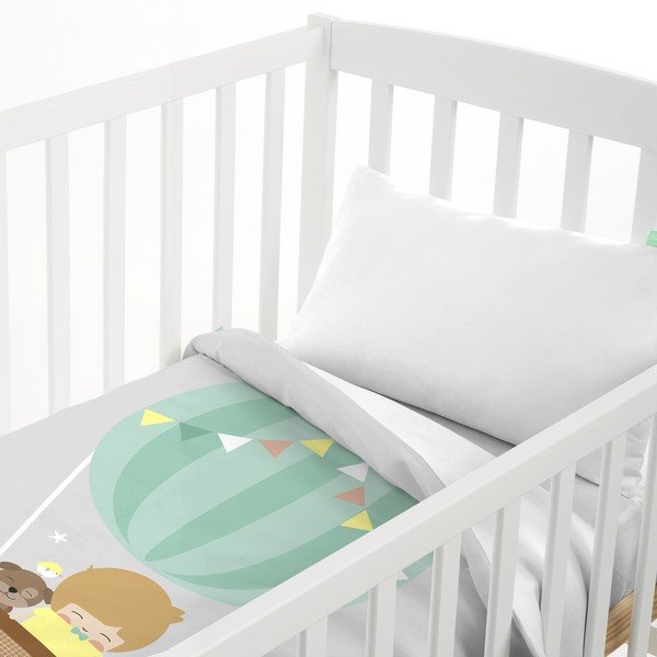 Dětské povlečení z čisté bavlny Happynois Air Balloon, 120 x 100 cm-image-1