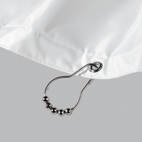 Háčky ke sprchovému závěsu v sadě 12 ks v leskle stříbrné barvě 3,5 cm Anello – Spirella-image-3