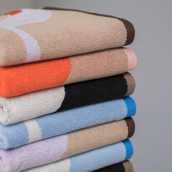 Oranžové/světle hnědé ručníky v sadě 2 ks z Bio bavlny 50x90 cm Nova Arte – Mette Ditmer Denmark-image-4