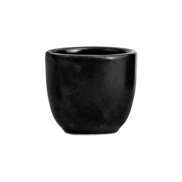 Černý kameninový šálek ÅOOMI Luna, 80 ml