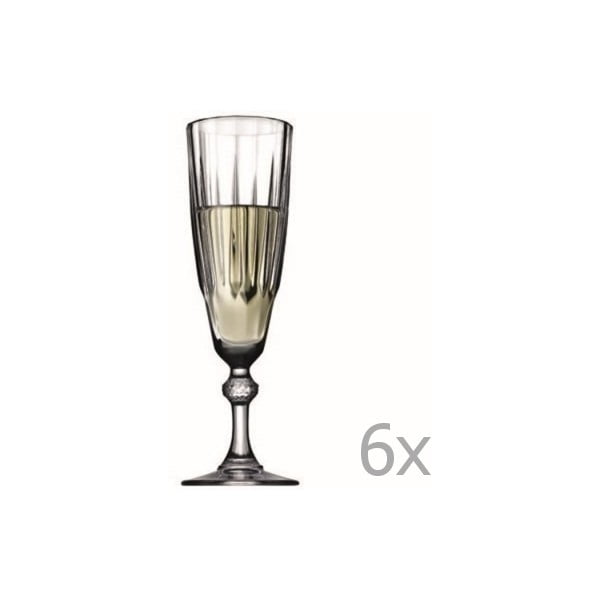 Sada 6 sklenic na šampaňské Paşabahçe Fluty, 170 ml