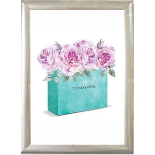 Plakát 20x30 cm Blue Pink Flower – Piacenza Art